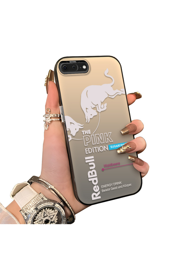 iPhone 7 Plus/8 Plus Compatible Hard Acrylic Back Silicone Edge Lens Protection Stylish Print Case