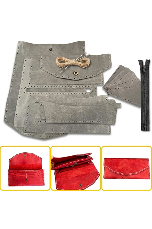Wallets - Gray - Genuine leather