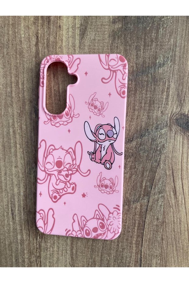 Samsung Galaxy A16 Stitch Angel Inside Velvet Silicone Phone Case (Pink Case-1 Piece)