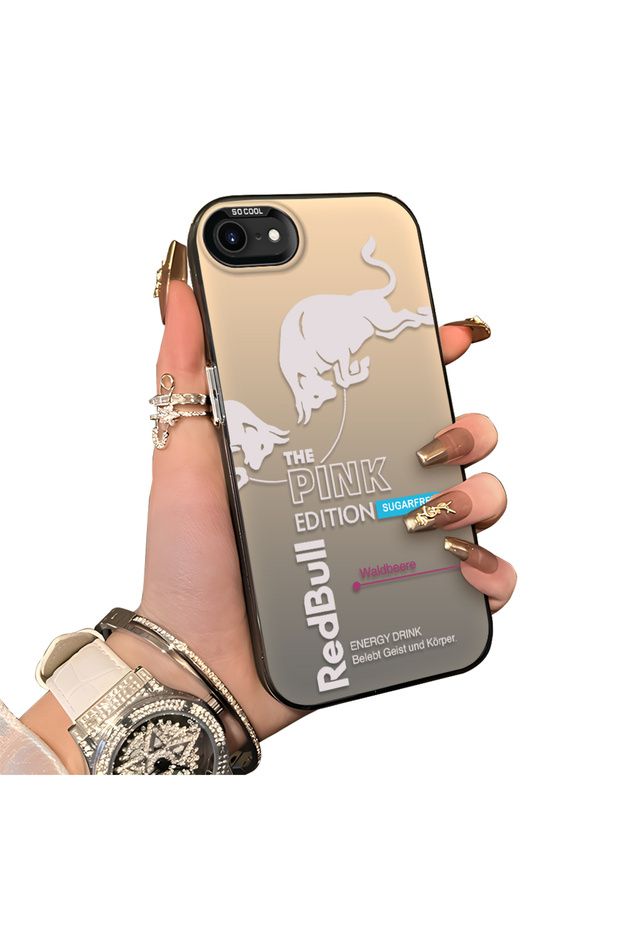iPhone 7/8/Se 2020 2022 Compatible Hard Acrylic Back Silicone Edge Lens Protection Stylish Print Case