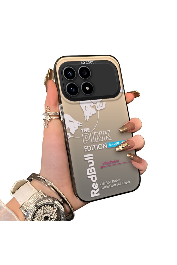 Xiaomi Redmi K90 5g Compatible Hard Acrylic Back Silicone Edge Lens Protection Stylish Printing Case