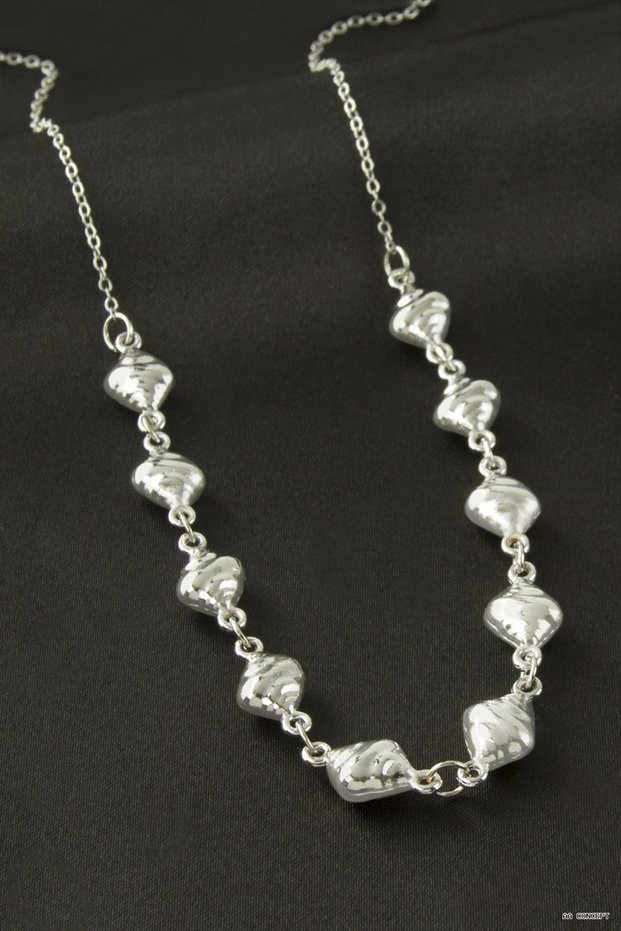Concepta Oval Şans Ir Necklace (02743) Silver Color