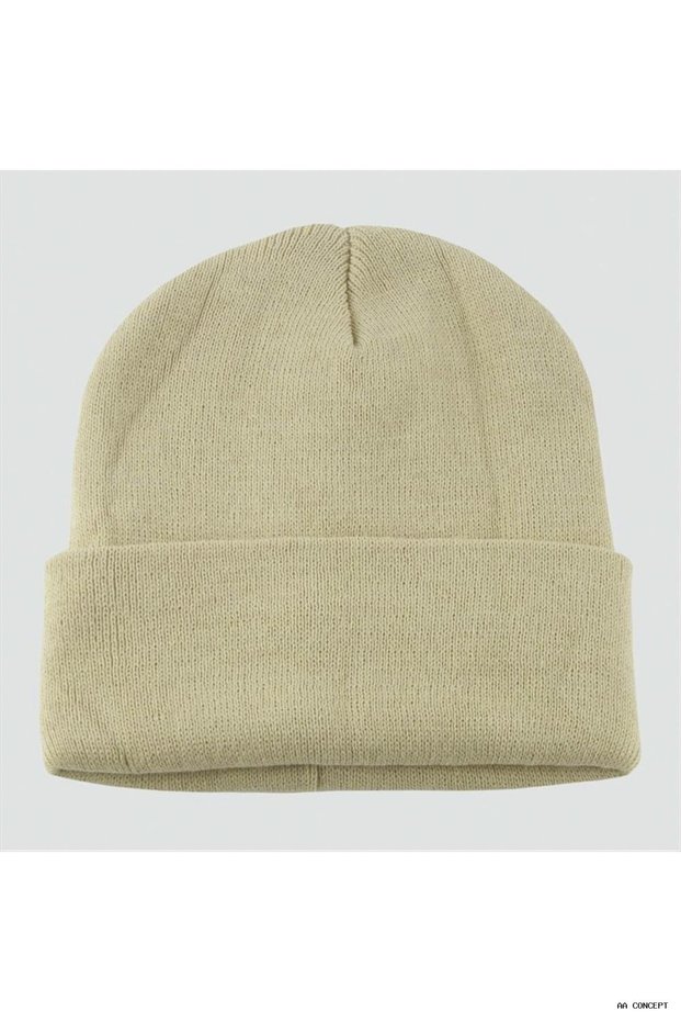 CONCEPTA Double-Layer, Premium-Quality Colored Beanie - Beanie and Gloves (235117) - Beige