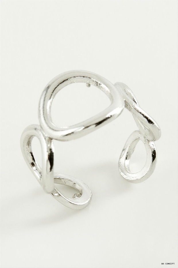CONCEPTA Metal Hoop Earring (163115) Silver Color