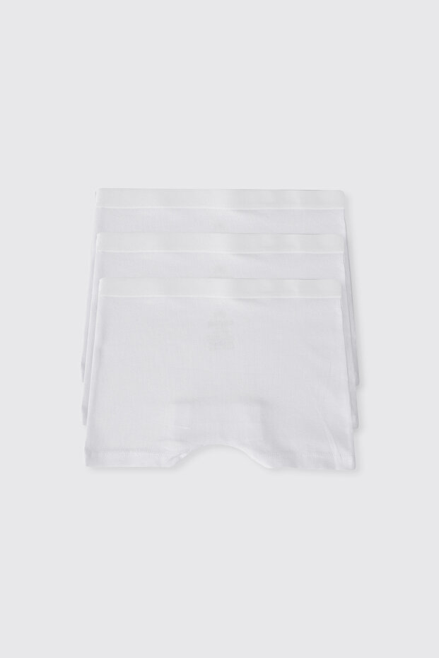 Girl's White 3-Piece Boxer Set