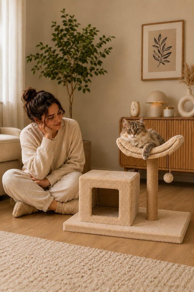Y1 Cat House Nest Scratching Tower Board Washable Wipeable Cat-Friendly