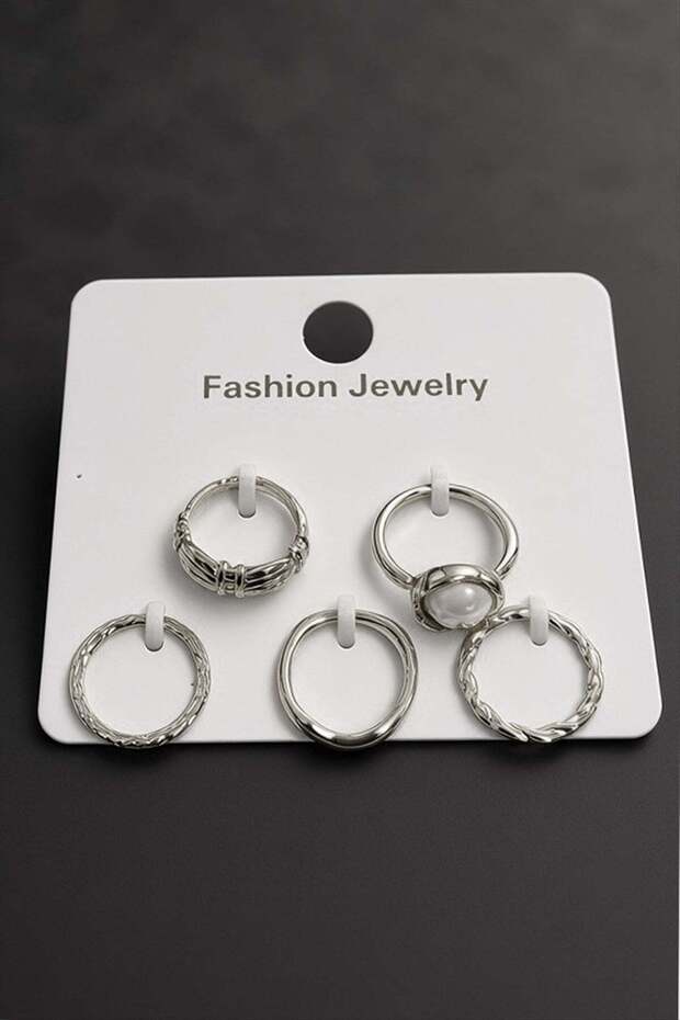 5 Pieces of Pearl Joint Rings