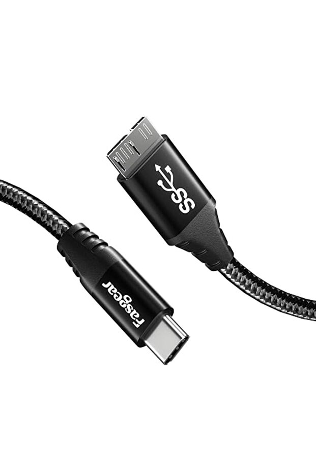 كابل USB C إلى Micro B 3.0، سرعة 5 جيجابت في الثانية (3 أقدام، أسود)