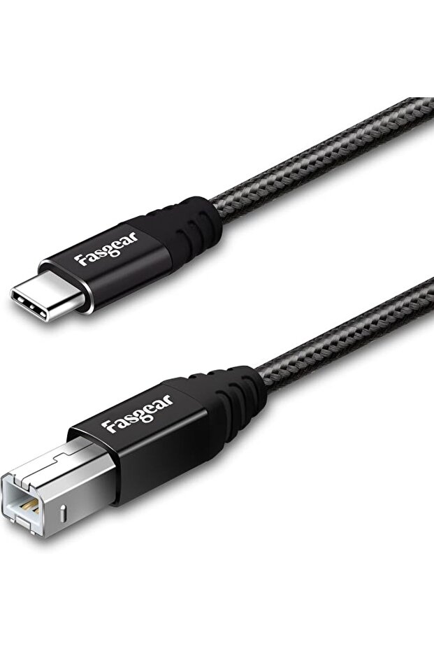 كابل من النوع C إلى USB B بطول 1.8 متر (6 أقدام، أسود)
