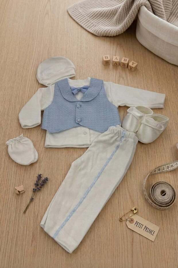 Babylia baby boy 3-6 months 5-piece mevlut set blue