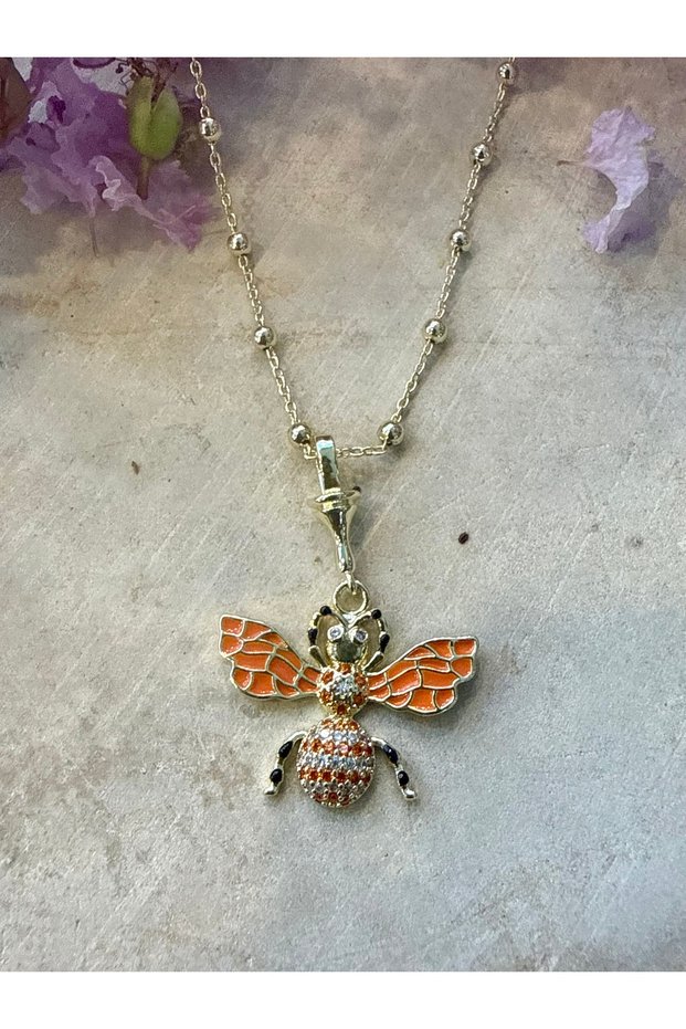 Bee-Tipped Dorika Chain Stainless Steel Necklace