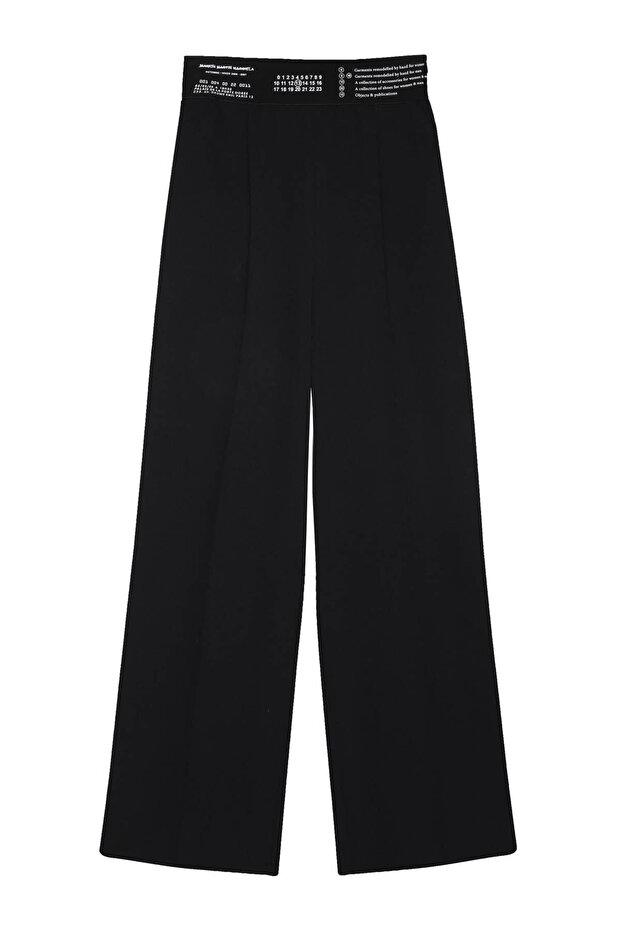 Black Women's Trousers with Rubber Detail 71153