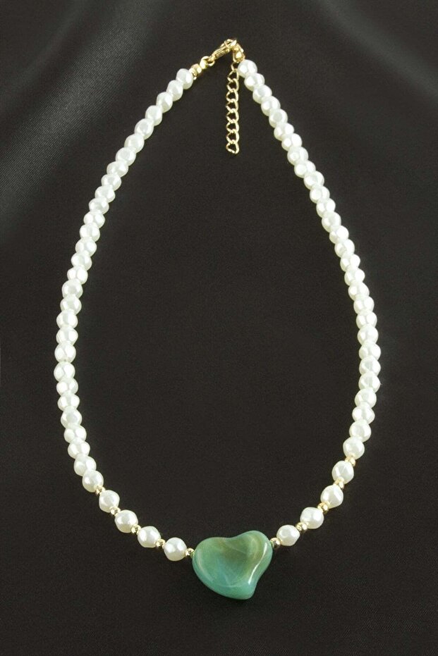 Heart Pearl Necklace Ilkel-Bjt940