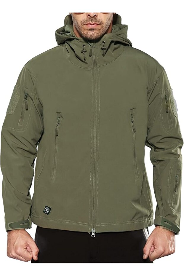 Water Resistant Soft Shell Hooded Jacket Antarctica Jacket for Men