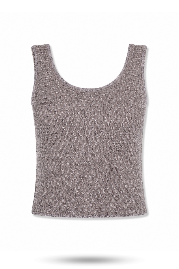 Mink Sequin Embroidered Knitwear Blouse 2862