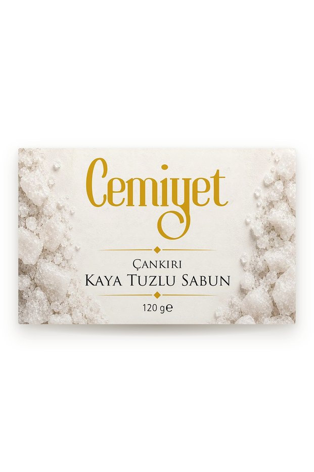 Çankırı Rock Salt Soap Natural Exfoliating Effect Face and Body Soap 120 g