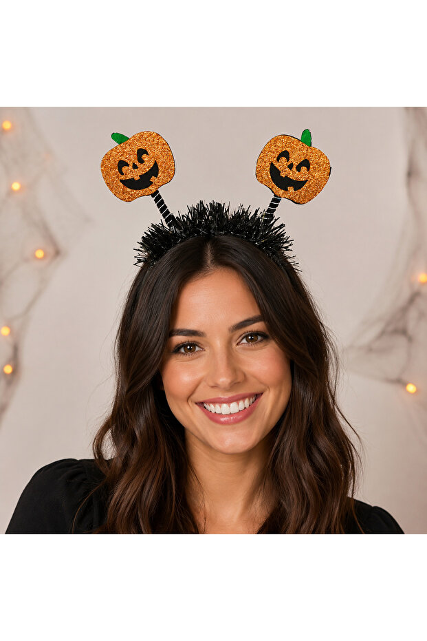 Glitter Pumpkin Crown Halloween-Halloween Party Accessory