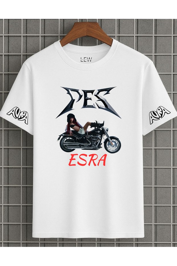 Aura Group Esra Aslı Special Design Premium Print 100% Cotton T-Shirt