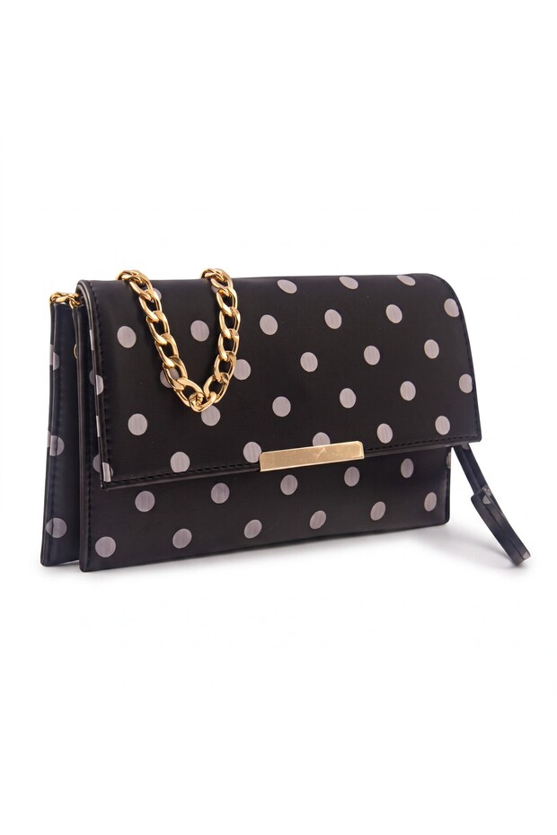 Eli̇nor-Women's Shoulder Bag with Chain Strap and Patterned Cover