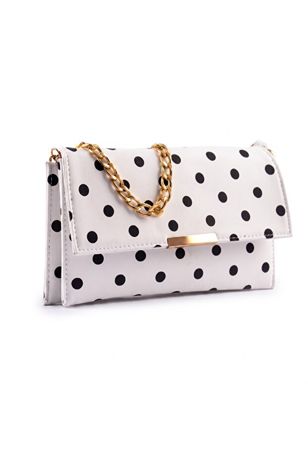 Eli̇nor-Women's Shoulder Bag with Chain Strap and Patterned Cover