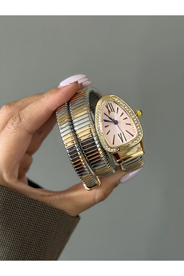 Gold Snake Wristwatch