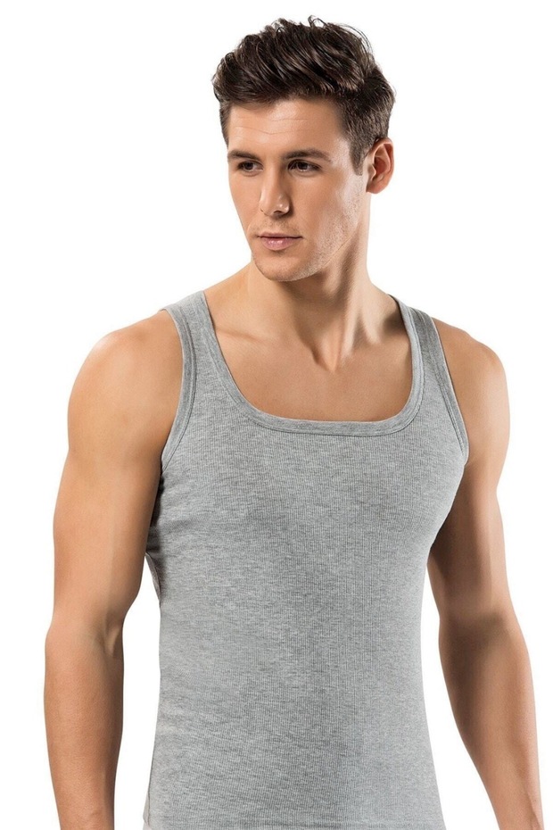3-Pack Men's Ribbed Undershirts – Flexible, Comfortable Fit for Daily Use