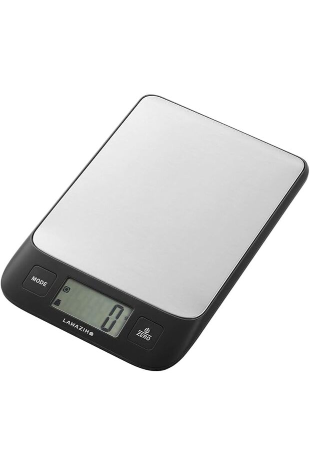 ميزان طعام من لوازم - رمادي- ميزان وزن رقمي حتى 5000 جم بدقة 0.1 جم مع شاشة LCD - تحويل متعدد الأوضا