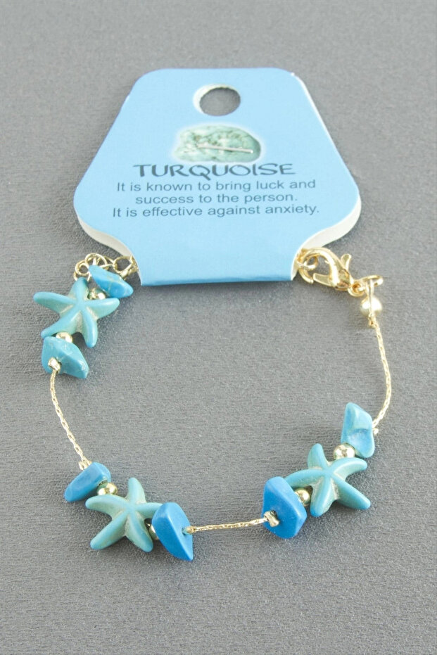 Starfish Turquoise Natural Stone Bracelet