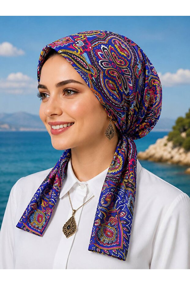 Scarf Bonnet Cotton Hoop Fabric Does Not Slip