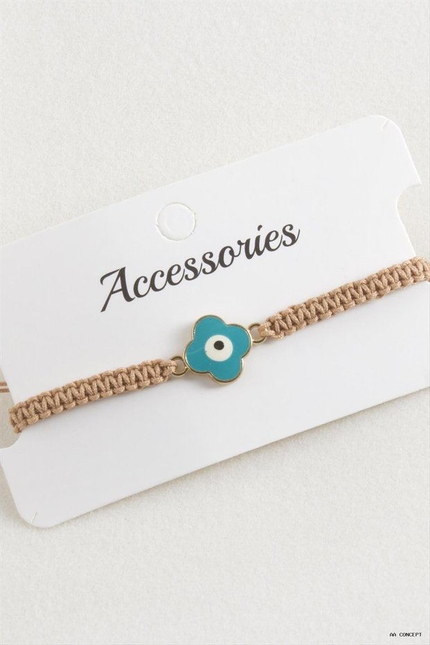 CONCEPTA Flower Evil Eye Macramé Bracelet (161953) Brown