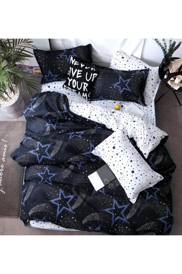 Double Bedding Sets - Black - Flat