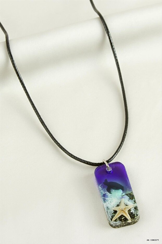 Aconcept Starfish Rectangular Epoxy (25703) Pendant Purple