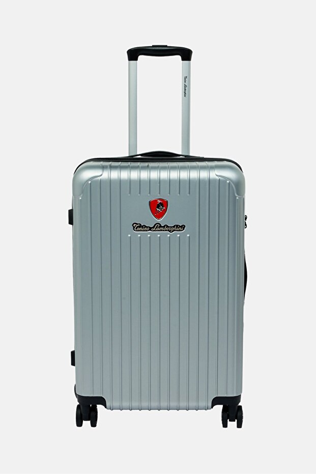 25 Inch Hardshell Check In Spinner Luggage, Silver