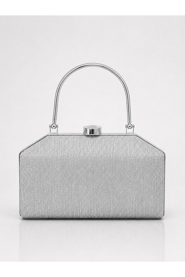 Vrl Women's Evening Dress Portfolio Bag Laser Silver 745