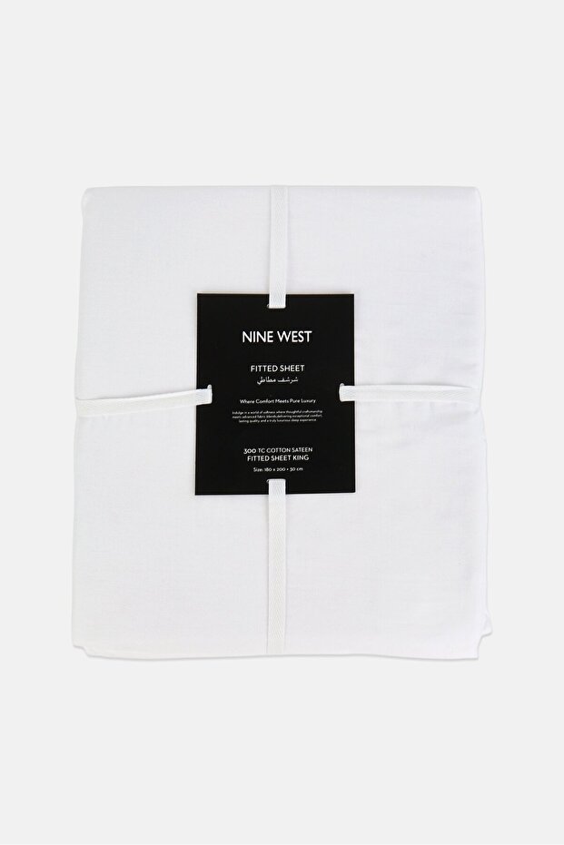 King Size Fitted Sheet 180 x 200 cm, White