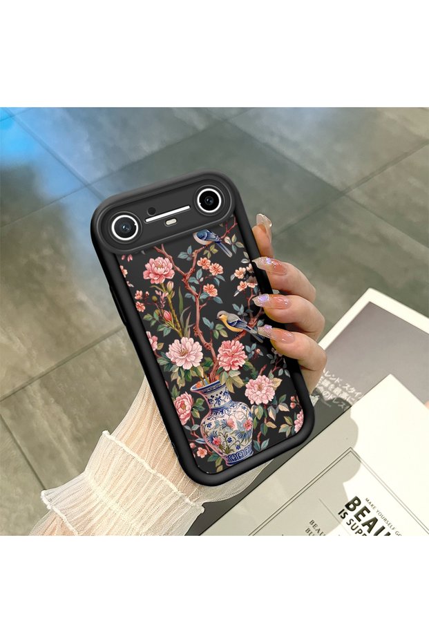 Tecno Spark Slim/Pova Slim Compatible Shockproof Camera Protected Black Silicone Stylish Print Case