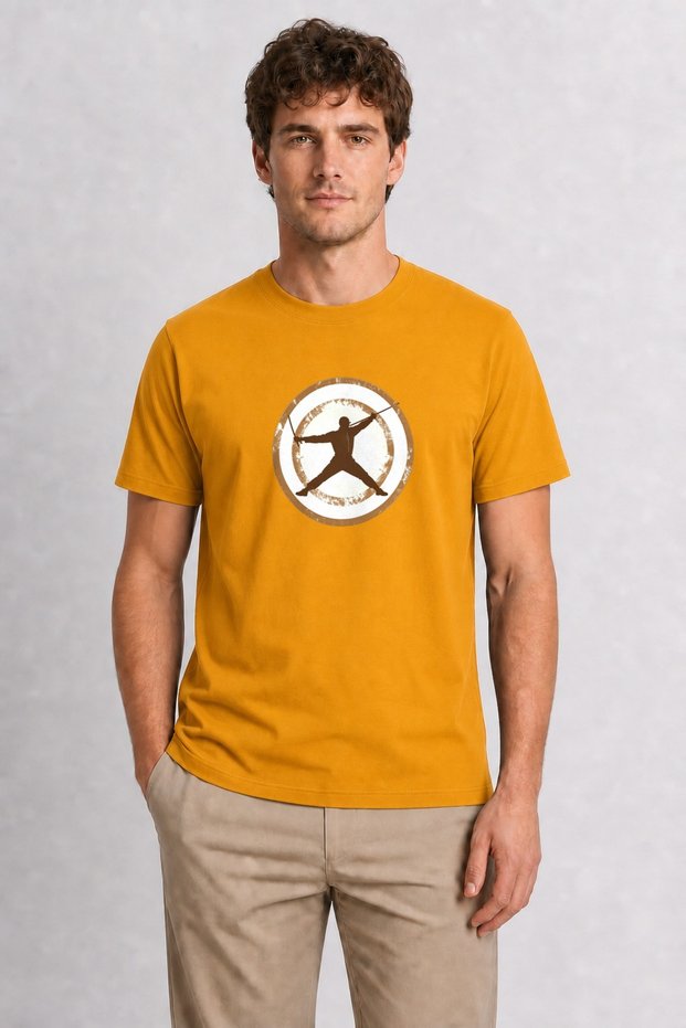 Men's Retro Fencing Posture - Yellow
