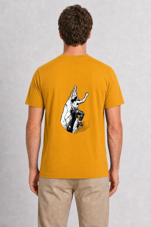 Men's Climbing Dynamics Sport Graphic - Back Print - Yellow