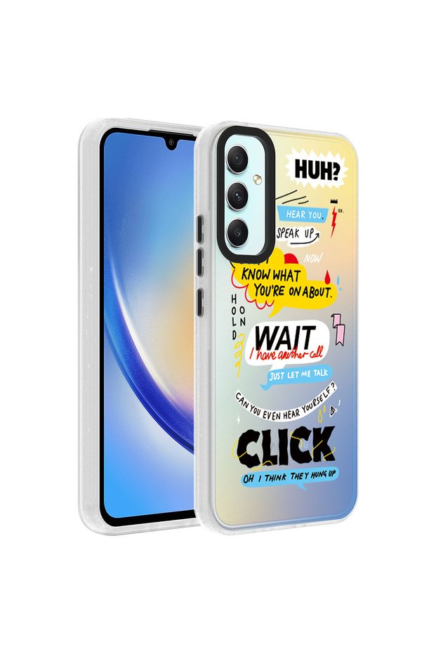 Galaxy A34 Case Vibe Patterned Camera Raised Matte Anti-Fingerprint Silicone Omsy