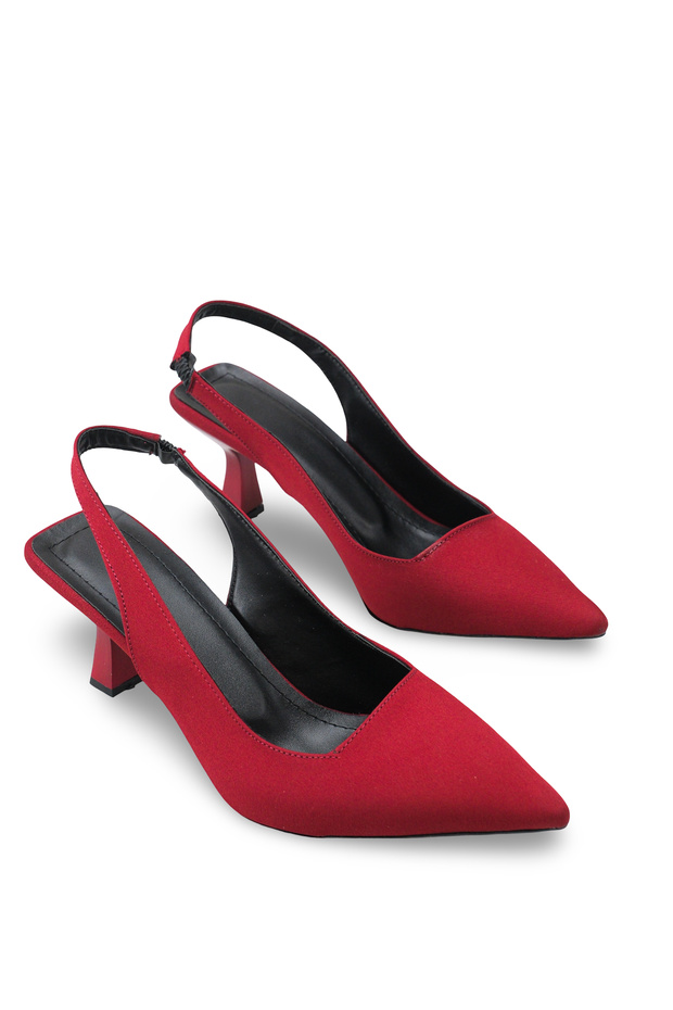 Women's Open Back Pointed Toe Thin Heeled Shoes 0012112
