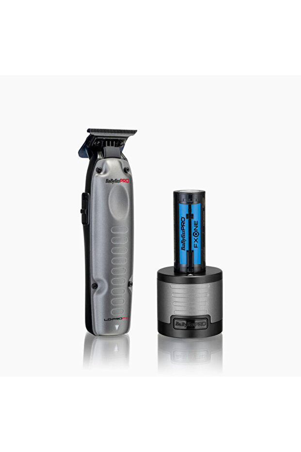 BaBylissPRO FX729 FXONE Lo-ProFX Low-Profile Trimmer, 6800 RPM/13600 SPM, Blue Titanium Standard-Tooth T-Blade, Hypoallergenic, Zero-Gap Adjustable, | FX729