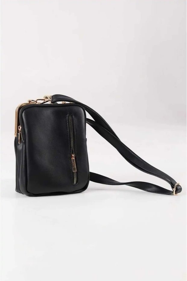 Paris Mink Women's Crossbody Bag | Gold Detailed, Elegant, and 3-Compartmented