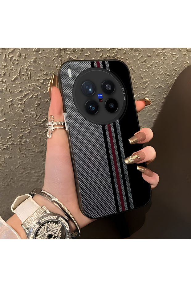 Vivo X300 Pro Compatible High-Quality Stylish Vertical Stripe Pattern Hard Case, Shock Protection