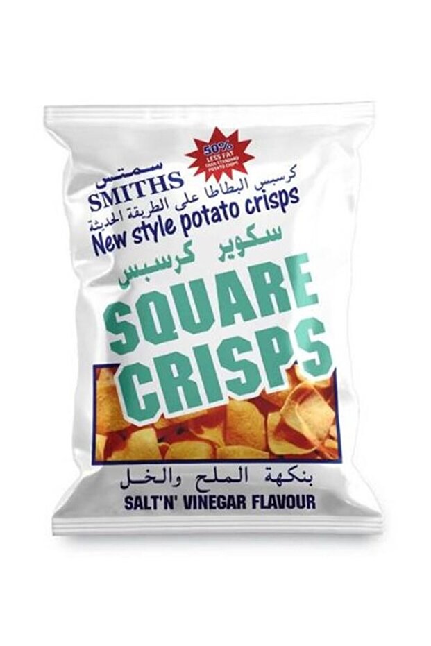 Smiths Square Crisps Salt n Vinegar Flavour 50g