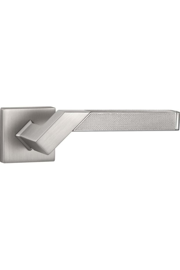 Za Tess 72L-929 Rossete Handle Matte Nickel, Light Grey, Zinc Alloy, Door Handles And Locks