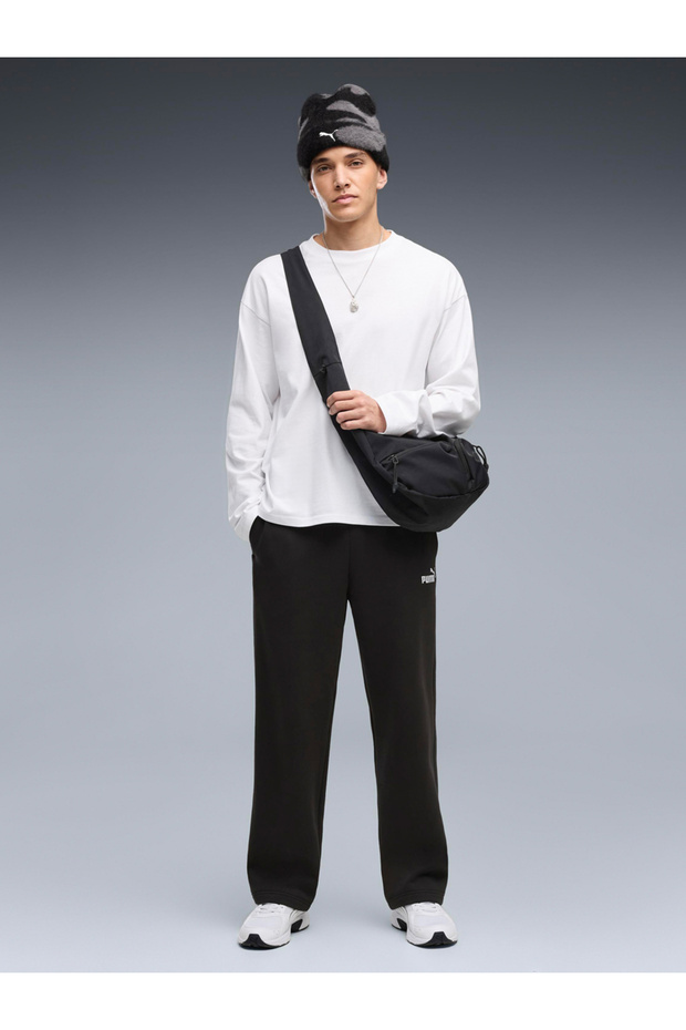 Black Essential No.1 Logo Sweatpants