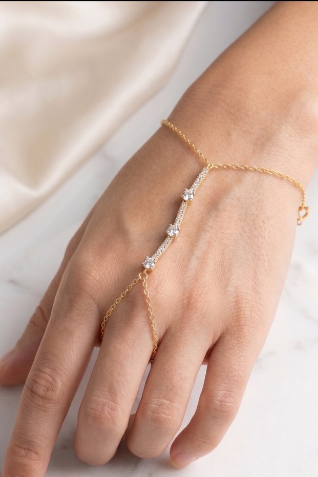 Premium Gold Zircon Stone Inlaid Steel Shahmeran Bracelet