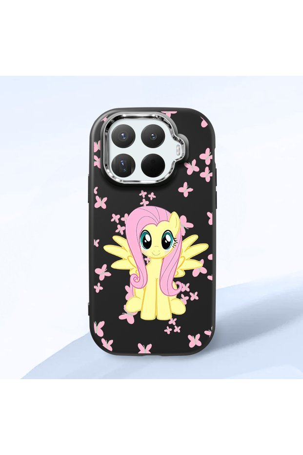 Mi 15t Pro Compatible Shock-Absorbing Camera Protected Black Silicone Case Fluttershy