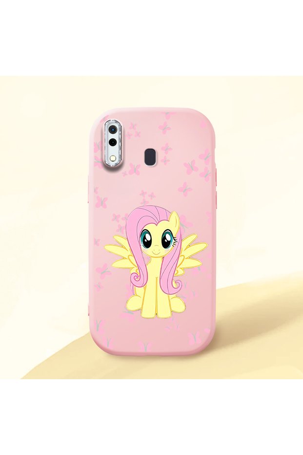 Samsung Galaxy A30 Compatible Shock-Absorbing Camera Protected Pink Silicone Case Fluttershy