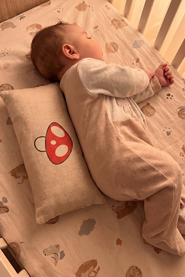 Cotton Linen Baby Waist Support Pillow Tummy Time Abdominal Exercise Crib Cushion 15X30 cm